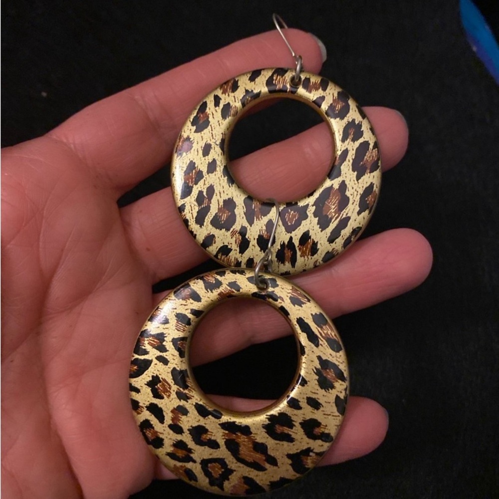 Leopard print earrings